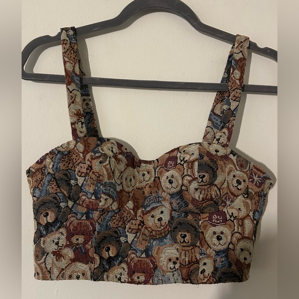 Teddy Bear Bralette Crop Top